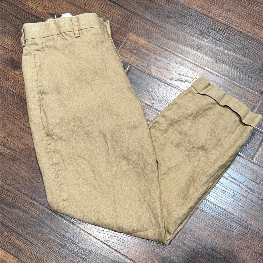 J. Crew Men's Linen-Blend Chinos — Camel Tan